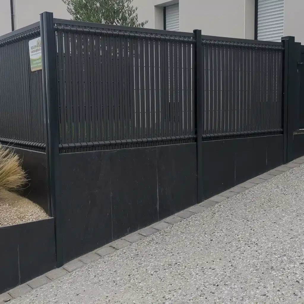 Retenue terre ardoise clôture panneaux rigides kit d’occultation PVC Retenue terre ardoise clôture panneaux rigides kit d'occultation PVC